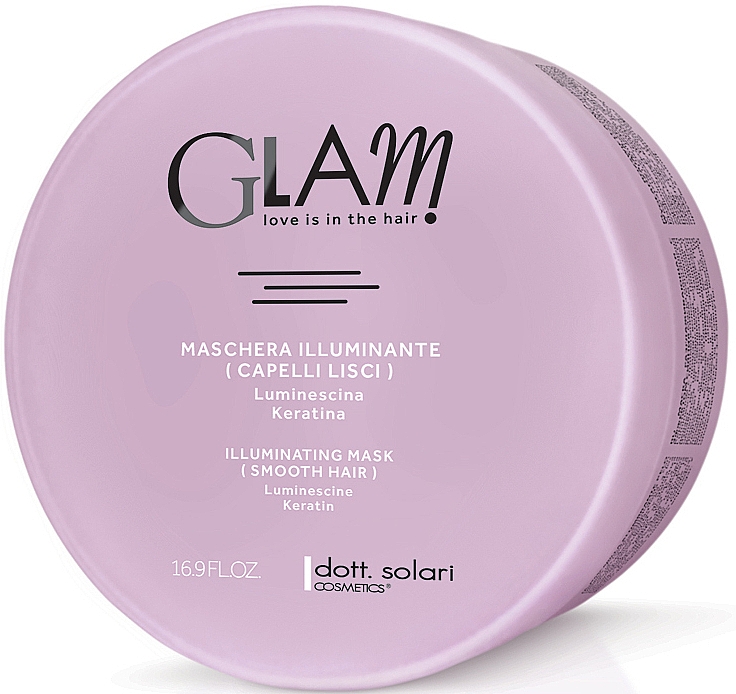 Glättende Haarmaske für mehr Glanz mit Keratin - Dott. Solari Glam Illuminating Mask Smooth Hair — Bild N2