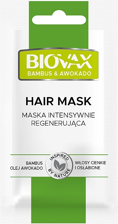 Haarmaske mit Bambus und Avocado - Biovax Hair Mask Travel Size — Bild N1
