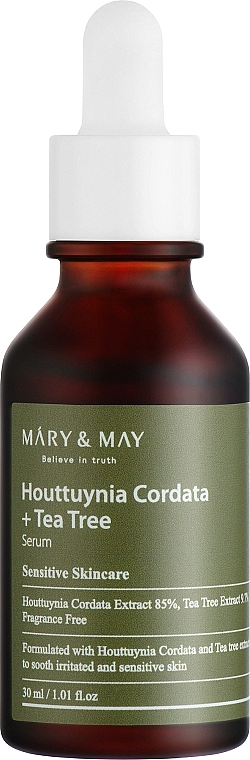 Beruhigendes Gesichtsserum mit Houttuynia und Teebaum - Mary & May Houttuynia Cordata + Tea Tree Serum — Bild N1
