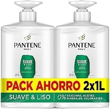 Set für Männer - Pantene Pro-V Soft & Smooth Shampoo (Shampoo/2x1000ml) — Bild N1