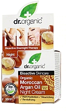 Pflegende Nachtcreme mit marokkanischem Arganöl - Dr. Organic Bioactive Skincare Organic Moroccan Argan Oil Night Cream — Bild N2