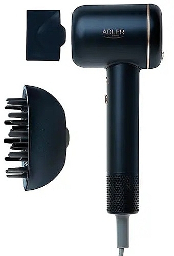 Haartrockner mit LED-Anzeige schwarz  - Adler AD 2270 Black Superspeed Hair Dryer  — Bild N2