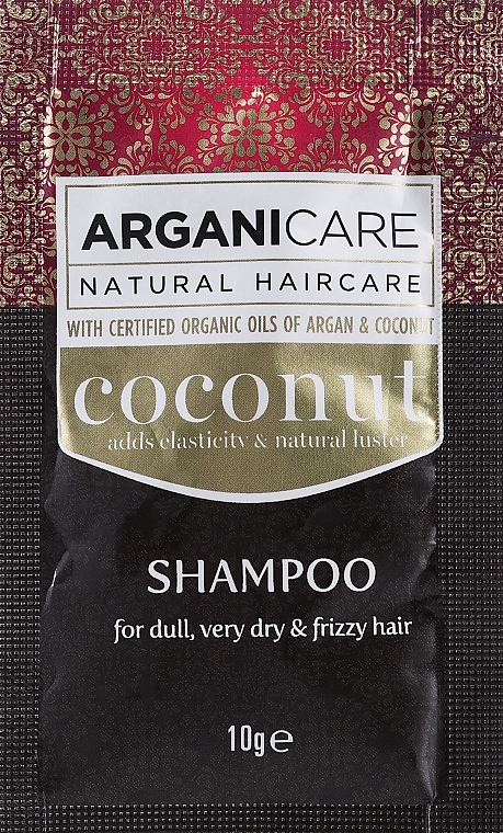 GESCHENK! Haarshampoo mit Kokosöl - Arganicare Coconut Shampoo For Dull, Very Dry & Frizzy Hair (Probe)  — Bild N1