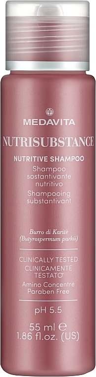 Pflegendes und feuchtigkeitsspendendes Shampoo für trockenes Haar - Medavita Nutrisubstance Nutritive Shampoo — Bild N1