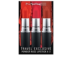 Düfte, Parfümerie und Kosmetik Set - M.A.C Travel Exclusive Power Kiss Lipstick (lip/stick/3x3g)