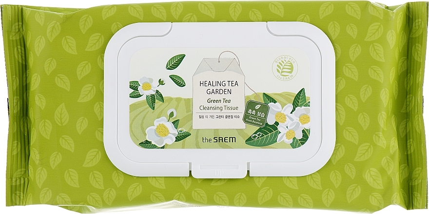 Reinigungstücher mit Grüntee-Extrakt - The Saem Healing Tea Garden Green Tea Cleansing Tissue  — Bild N2