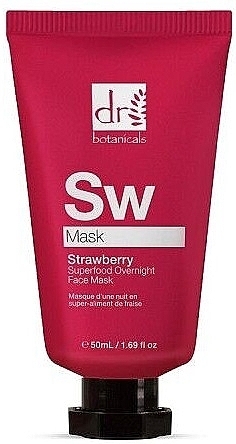 Nachtgesichtsmaske mit Erdbeeren - Dr. Botanicals Strawberry Superfood Overnight Face Mask — Bild N2