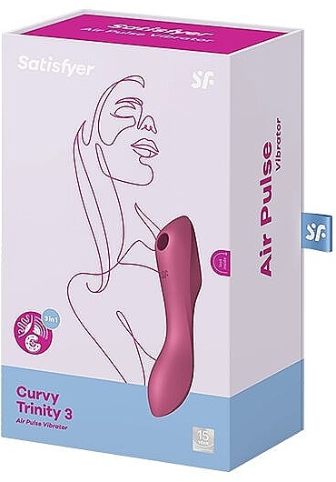 Vakuum-Vibrator und G-Punkt-Stimulator 17.5x5.3 cm rot - Satisfyer Curvy Trinity 3 — Bild N2