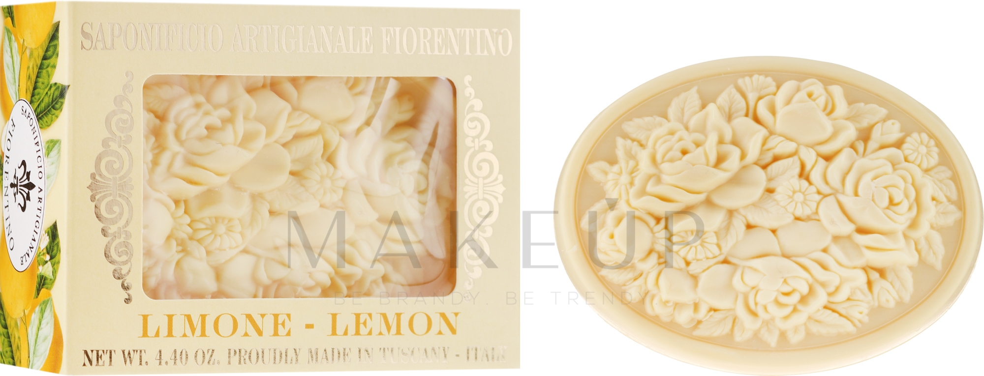 Naturseife mit Zitronenduft - Saponificio Artigianale Fiorentino Botticelli Lemon Soap — Bild 125 g