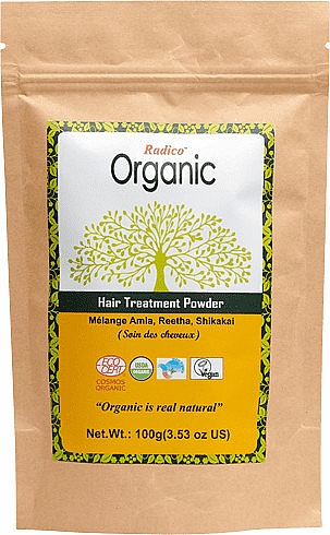 Bio-Haarpuder - Radico Organic Amla Reetha Shikakai Hair Tretment Powder — Bild N2