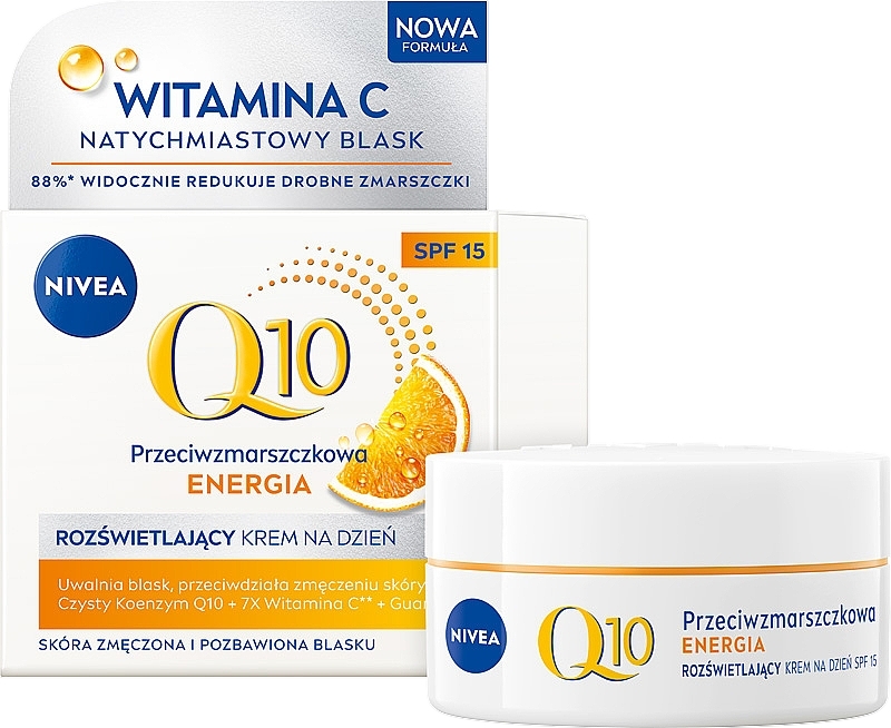 Anti-Falten Gesichtscreme Q10 plus C für strahlende und frische Haut mit LSF 15 - NIVEA Q10 Energy Anti-Wrinkle Day Cream SPF15 — Bild N1