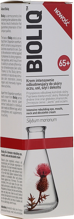 Intensiv regenerierende Creme für Augen, Lippen, Hals und Dekolleté - Bioliq 65+ Intensive Rebuilding Eye, Mouth, Neck And Decollete Cream — Bild N2