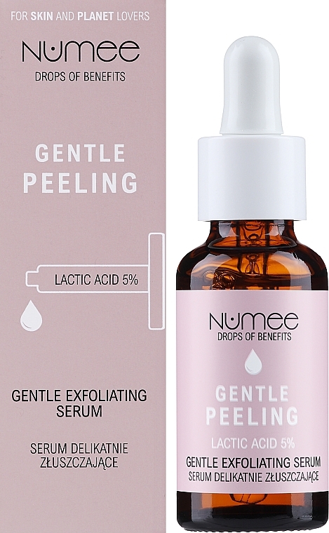 Sanftes Peeling-Gesichtsserum - Numee Drops Of Benefits Entle Peeling Lactic Acid Gentle Exfoliating Serum — Bild N2