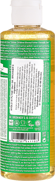 18in1 Flüssige Hand- und Körperseife mit Mandel - Dr. Bronner’s 18-in-1 Pure Castile Soap Almond — Bild N4