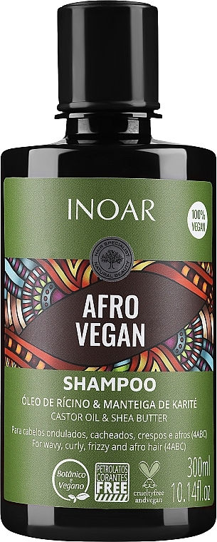 Shampoo für welliges und lockiges Haar - Inoar Afro Vegan Shampoo  — Bild N1