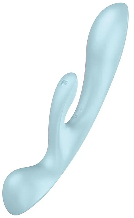 Kaninchenvibrator blau - Satisfyer Triple Oh Blue  — Bild N1