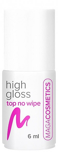 Nagelüberlack keine klebrige Schicht - Maga Cosmetics Top High Gloss No Wipe — Bild N1
