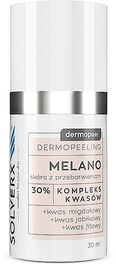 Peeling für das Gesicht mit Mandel- und Phytinsäure 30% - Solverx Dermopeel Peeling Melano — Bild N1