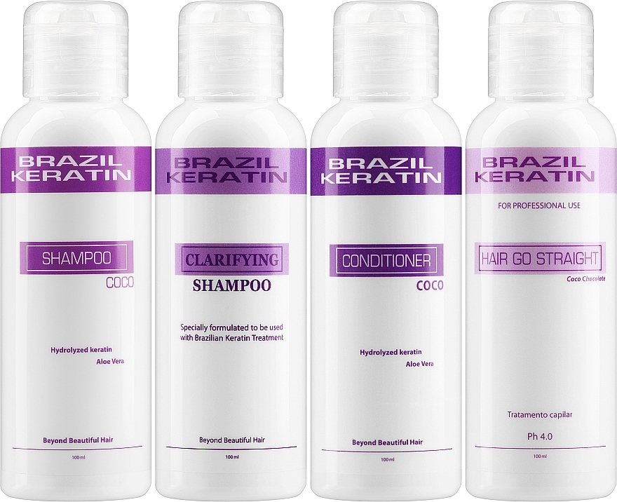 Set - Brazil Keratin Treatment HGS Set (shampoo/100ml*2 + h/cond/100ml*2) — Bild N2