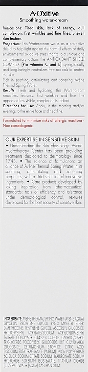 Glättende und feuchtigkeitsspendende Wassercreme für empfindliche Haut - Avene A-Oxitive Day Smoothing Water-Cream Sensitive Skins — Bild N3
