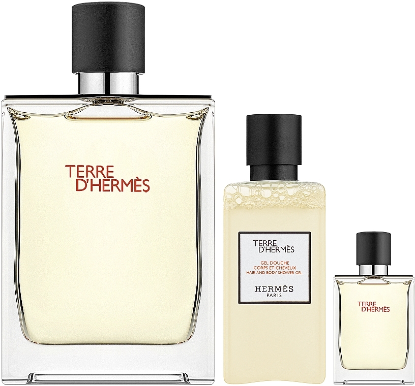 Hermes Terre d'Hermes - Duftset (Eau de Toilette 100ml + Eau de Toilette 5ml + Duschgel 40ml)  — Bild N2