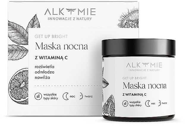 Nachtmaske für das Gesicht mit Vitamin C - Alkmie Get Up Bright  — Bild N2