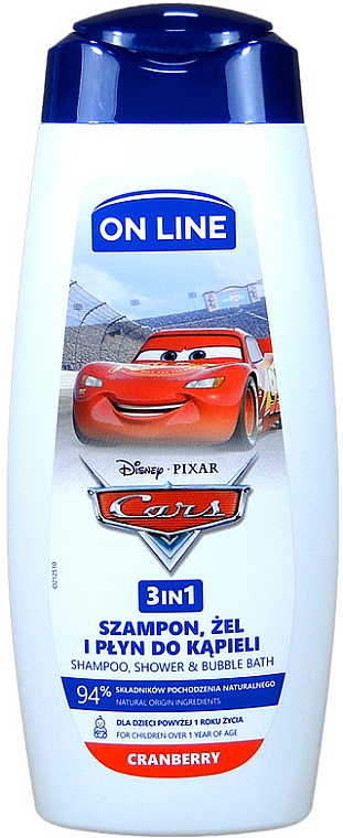3in1 Shampoo, Dusch- und Badegel mit Moosbeer-Duft - On Line Kids Disney Cars — Bild N1