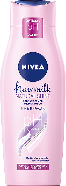 Milchshampoo mit Mandelmilch und Magnolia-Extrakt - Nivea Hair Milk Natural Shine Ph-Balace Shampoo — Bild N1