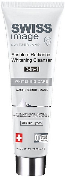 Peeling-Maske für das Gesicht - Swiss Image Whitening Care Absolute Radiance Whitening 3in1 Face Wash Scrub & Mask — Bild N1