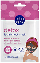 Düfte, Parfümerie und Kosmetik Gesichtsmaske Detox - Miss Spa Detox Facial Sheet Mask