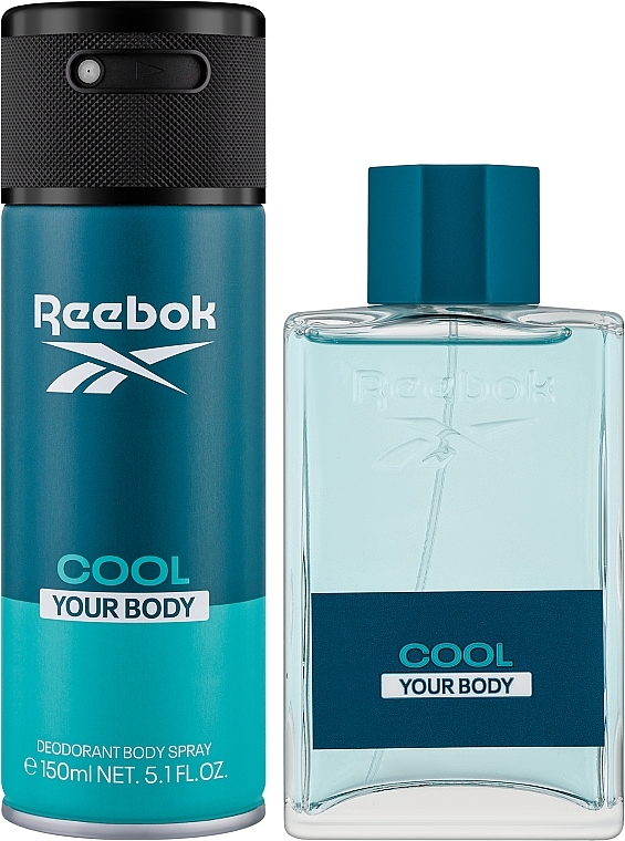 Reebok Cool Your Body Gift Set For Men - Duftset (Eau de Toilette 100ml + Deospray 150ml) — Bild N2