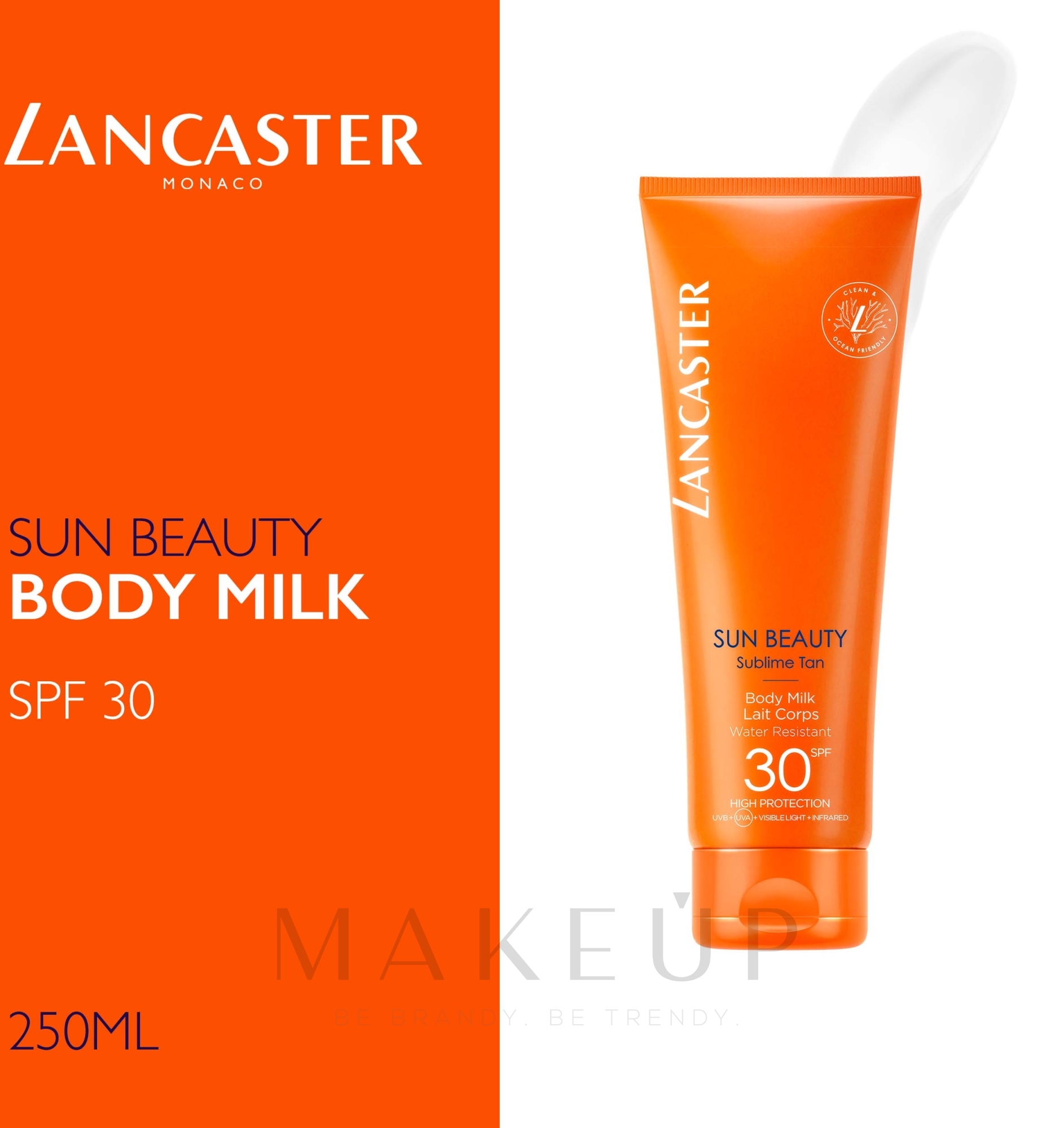 Wasserfeste Körperlotion mit Sonnenschutz - Lancaster Sun Beauty Sublime Tan Body Milk SPF30 — Bild 250 ml