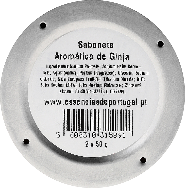 Naturseifen Ginja in Schmuck-Box - Essencias De Portugal Aluminum Jewel-Keeper Ginja Soap Tradition Collection — Bild N3