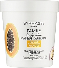 Haarmaske mit Papaya, Maracuja und Mango - Byphasse Family Fresh Delice Mask — Bild N1