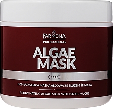 Düfte, Parfümerie und Kosmetik Verjüngende Gesichtsmaske mit Algen und Schneckenextrakt - Farmona Professional Algae Mask With Snail Sluice
