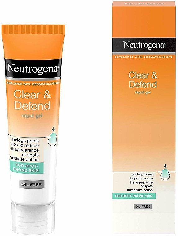 Porenreinigendes und seboregulierendes Gesichtsgel für lokale Pflege mit Salicylsäure - Neutrogena Clear & Defend Rapid Gel — Bild N1