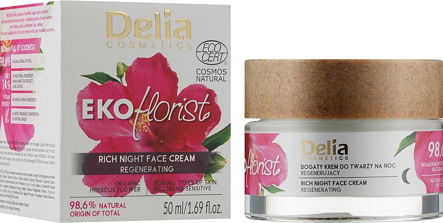 Revitalisierende Nachtcreme für das Gesicht - Delia Cosmetics Ekoflorist — Bild N2