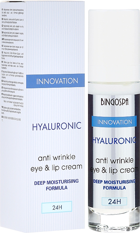 Anti-Falten Augen- und Lippencreme mit Hyaluronsäure - BingoSpa Hyaluronic Anti Wrinkle Eye & Lip Cream — Bild N1