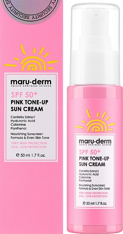 Tonisierendes Sonnenschutzmittel für das Gesicht  - Maruderm Cosmetics Pink Tone-up Sun Cream SPF 50  — Bild N2