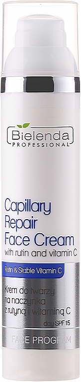 Gesichtscreme mit Vitamin C für Rosazea-Haut - Bielenda Professional Capilary Repair Face Cream