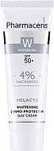 Aufhellende und schützende Tagescreme für das Gesicht mit Niacinamid SPF 50+ - Pharmaceris W Whitening Dermo-Protective Day Cream — Bild N1