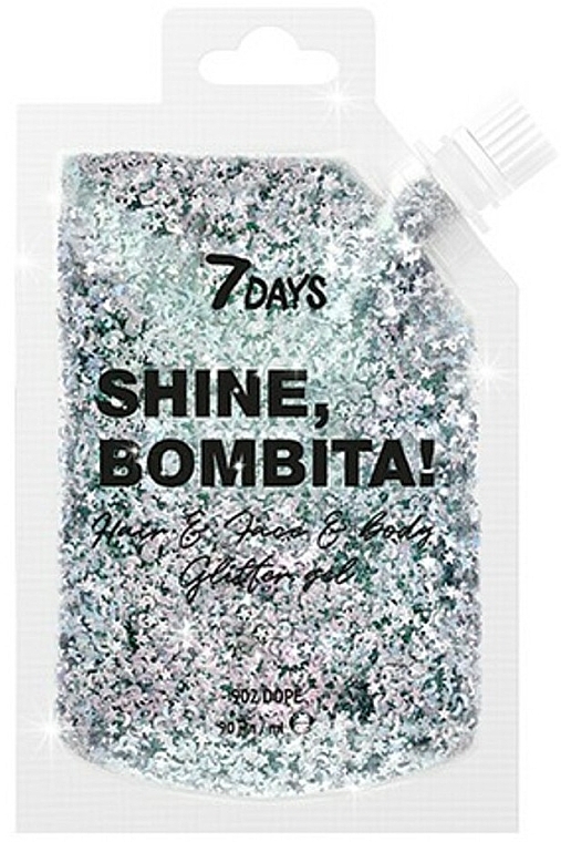 7 Days Shine, Bombita! Hair & Face & Body Glitter Gel - Glitzergel für Haare, Gesicht und Körper — Bild N1
