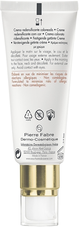 Revitalisierende getönte Gesichtscreme für strahlenden Teint SPF 30 - Avene Eau Thermale Derm Absolu Cream SPF30 — Bild N2