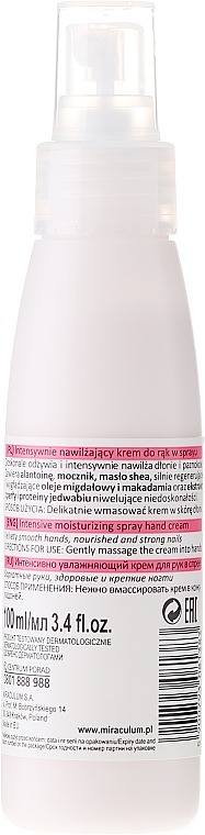 GESCHENK! Intensiv feuchtigkeitsspendende Spray-Handcreme - Paloma Hand SPA — Bild N2