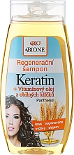 Regenerierendes Shampoo mit Keratin und Weizenkeimöl - Bione Cosmetics Keratin + Grain Sprouts Oil Regenerative Shampoo — Bild N1