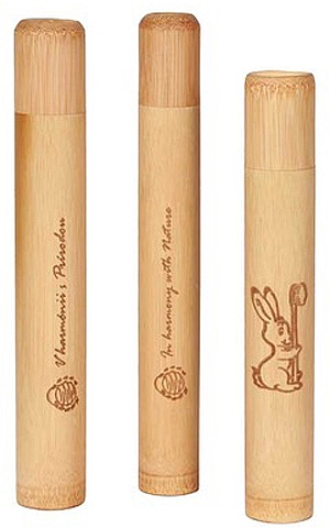 Bambus-Etui für Kinderzahnbürste - Curanatura Junior Bamboo Child Toothbruth Travel Case — Bild N2