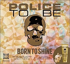 Police To Be Born To Shine For Men - Duftset (Eau de Toilette 40ml + Shampoo 100ml)  — Bild N1