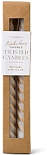 Düfte, Parfümerie und Kosmetik Deko-Kerzen-Set weiß - Paddywax Cypress & Fir Metallic Ivory Twisted Taper Candles