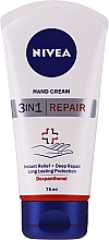 Düfte, Parfümerie und Kosmetik 3in1 Handcreme für trockene und rissige Haut - Nivea 3in1 Repair Hand Cream