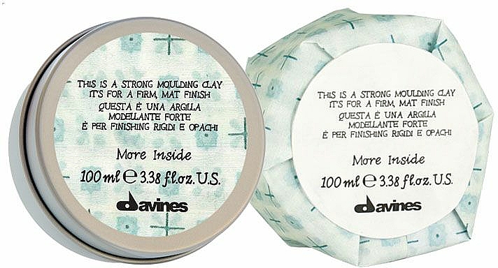 Modelierender Ton für das Haar mit Matt-Effekt - Davines More Inside Strong Moulding Clay — Bild N1